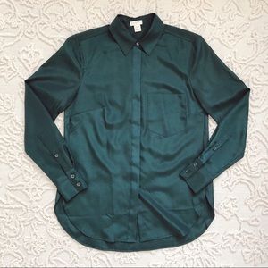 J. Crew Green Blouse